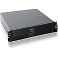 RackChoice 2U Micro ATX Compact Rackmount 2 x 5.25 Chassis Support ATX PC PS2 PSU with Side 80mm Fan