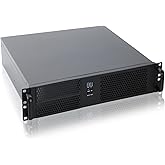 RackChoice 2U Micro ATX Compact Rackmount 2 x 5.25 Chassis Support ATX PS2 PSU with Side 80mm Fan