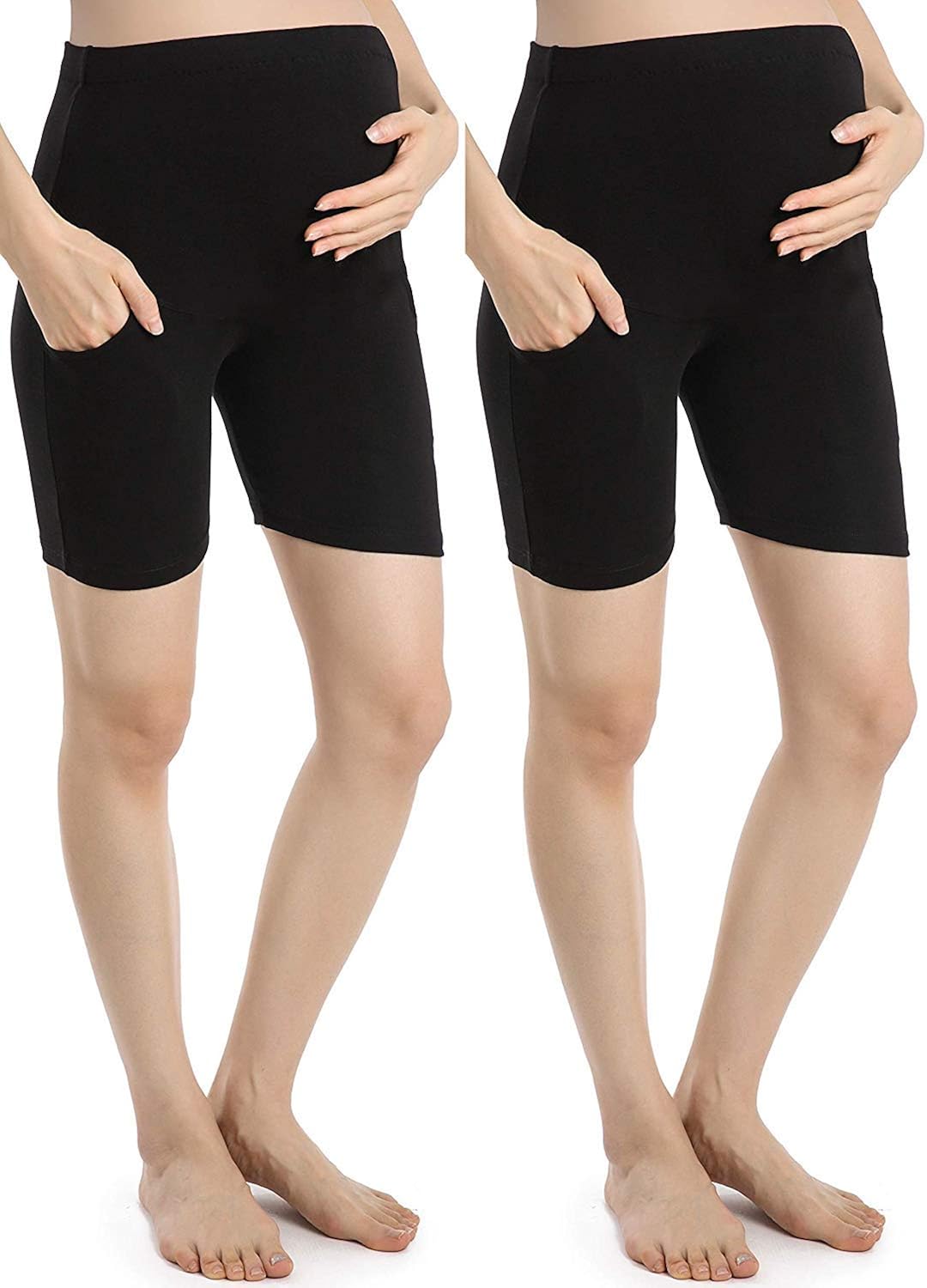 HOHH Pregnancy Shorts for Women Maternity Leggings Over Bump Pregnant