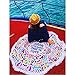KING DO WAY Round Mandala Tapestry Soft Breathable Beach Mat Used as Yoga Mat Sunscreen Shawl Wrap Skirt Tassels Table Cover, Wall Hanging Decoration 59''
