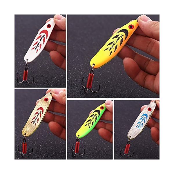 Sougayilang-Colorful-Hard-Spoon-Spinner-Fishing-Lures-Metal-Treble-Hooks-Baits-Pack-of-5pcs