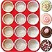 BakeWarePlus 12 Cups Silicone Muffin Cupcake Pan Baking Mold Red Non-stick Reusable and Heat Resistant