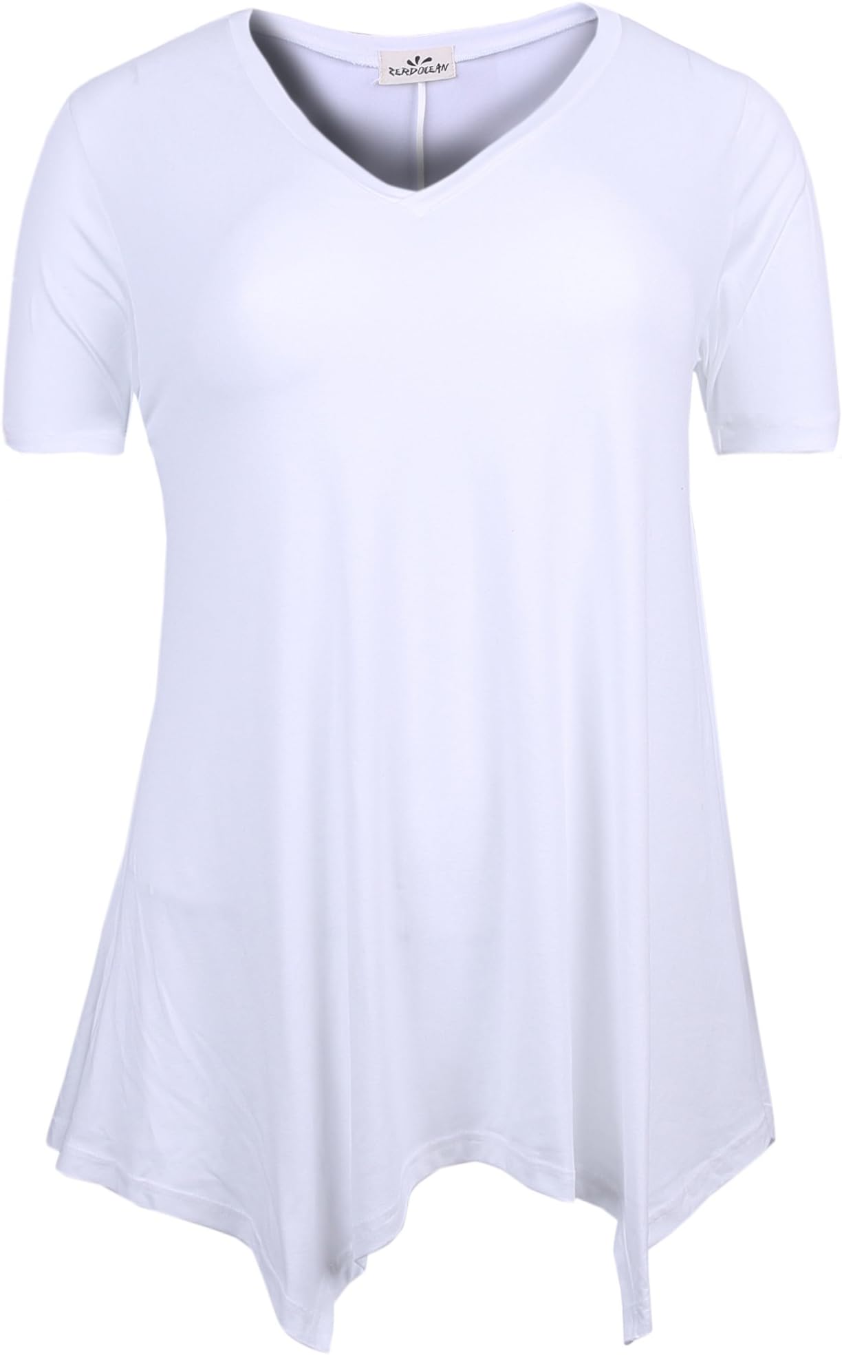 ZERDOCEAN Women Plus Size Printed Short Sleeves Tunic Tops Flowy T Shirt