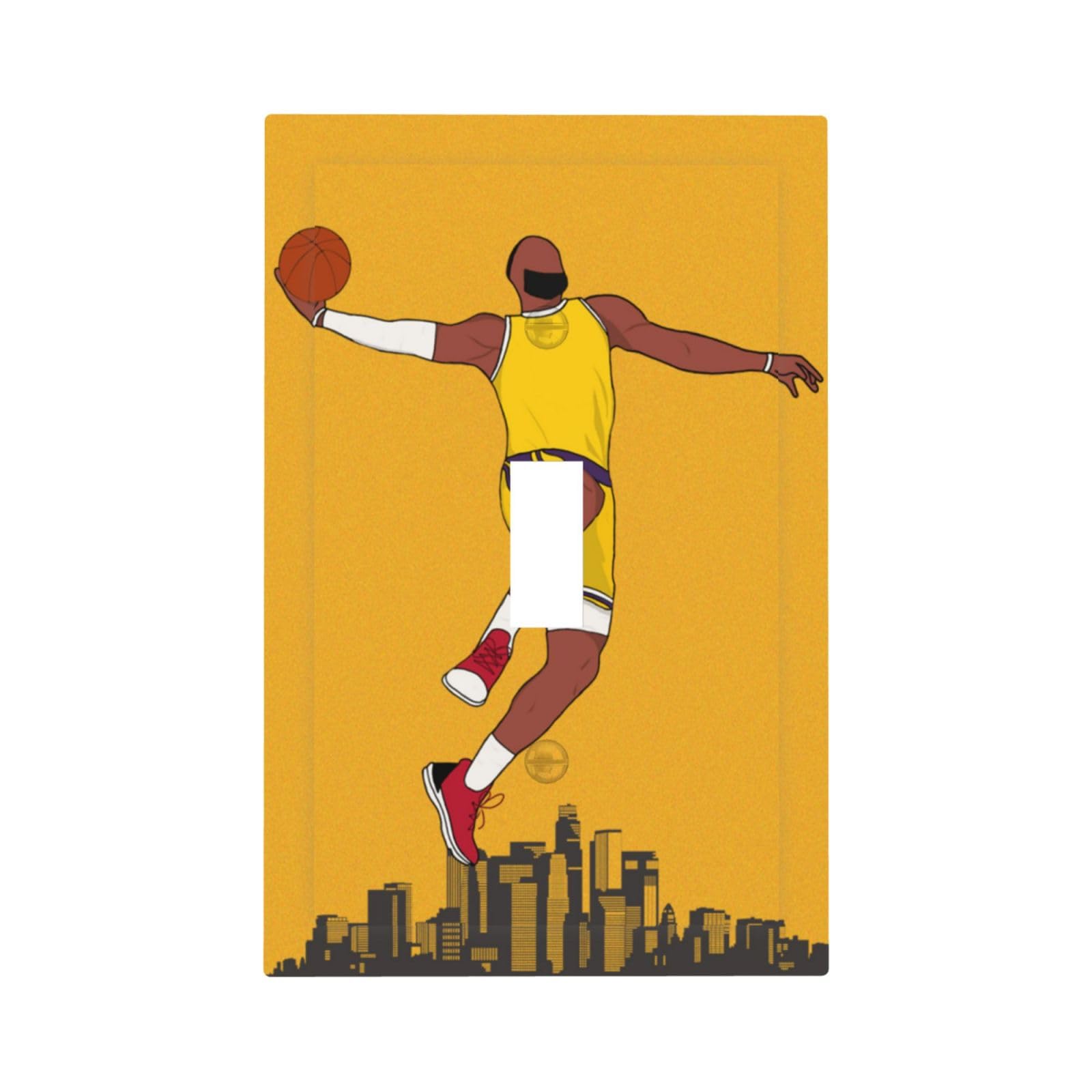 Xuejiaku Light Switch Cover Cartoon Basketball