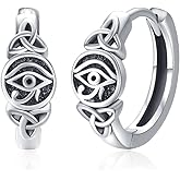 Eye of Horus Earrings for Women 925 Sterling Sliver Celtic Knot Eye of Horus Hoop Earrings Lucky Eye Protection Jewelry Mothers Day Gifts
