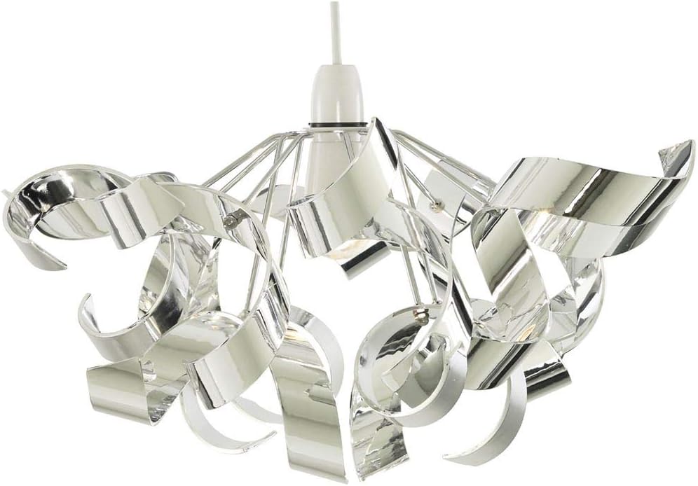 PAGAZZI Lyndsay Pendant Light Shade Chrome Ceiling Lounge Home Lighting