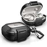 Dexnor for Beats Powerbeats Pro 2 Case with Drop-Proof Lock, Shockproof Rugged Bumper Cases Protective Cover with Carabiner & Keyring & Cleaner Kit for Powerbeats Pro 2 (2025) Black