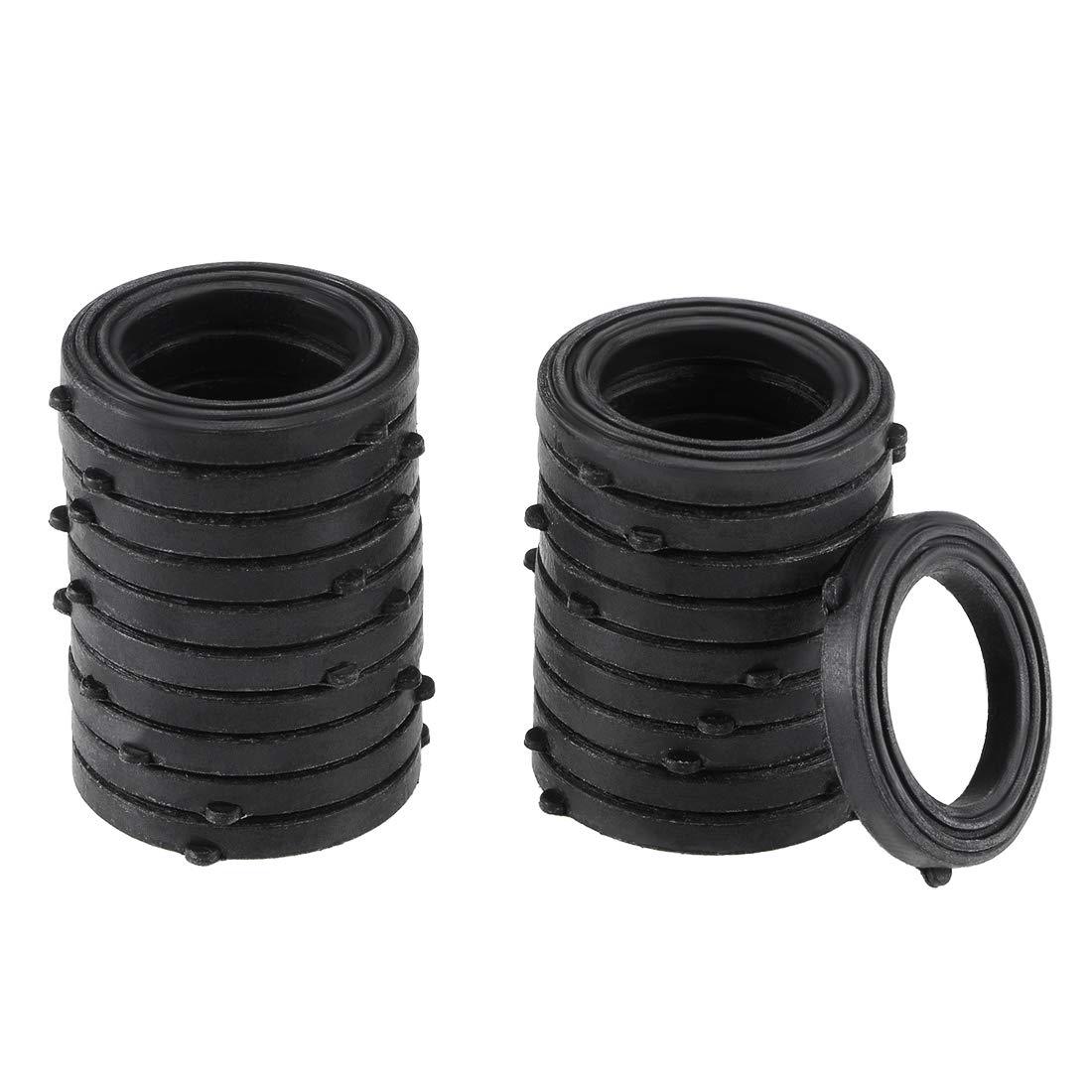 sourcing map Nitrile Rubber Flat Washers 25mm OD 16mm ID 3.5mm Thickness with 3 Outer Tabs, for Faucet Pipe Water Hose, Pack of 20