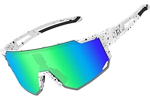 BOLLFO Polarized Sports Sunglasses, Cycling Glasses with 3 Interchangeable Lenses for Men Women Baseball Driving Fishing