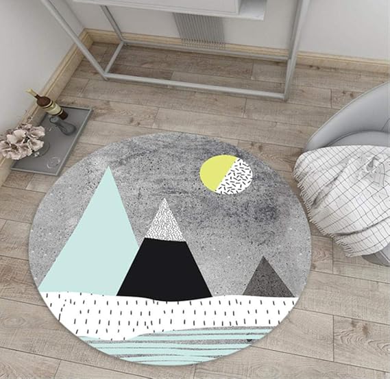 Amazon.de: Yhysq Teppich Kinder Baby Zimmer Matten rutschfeste Runde