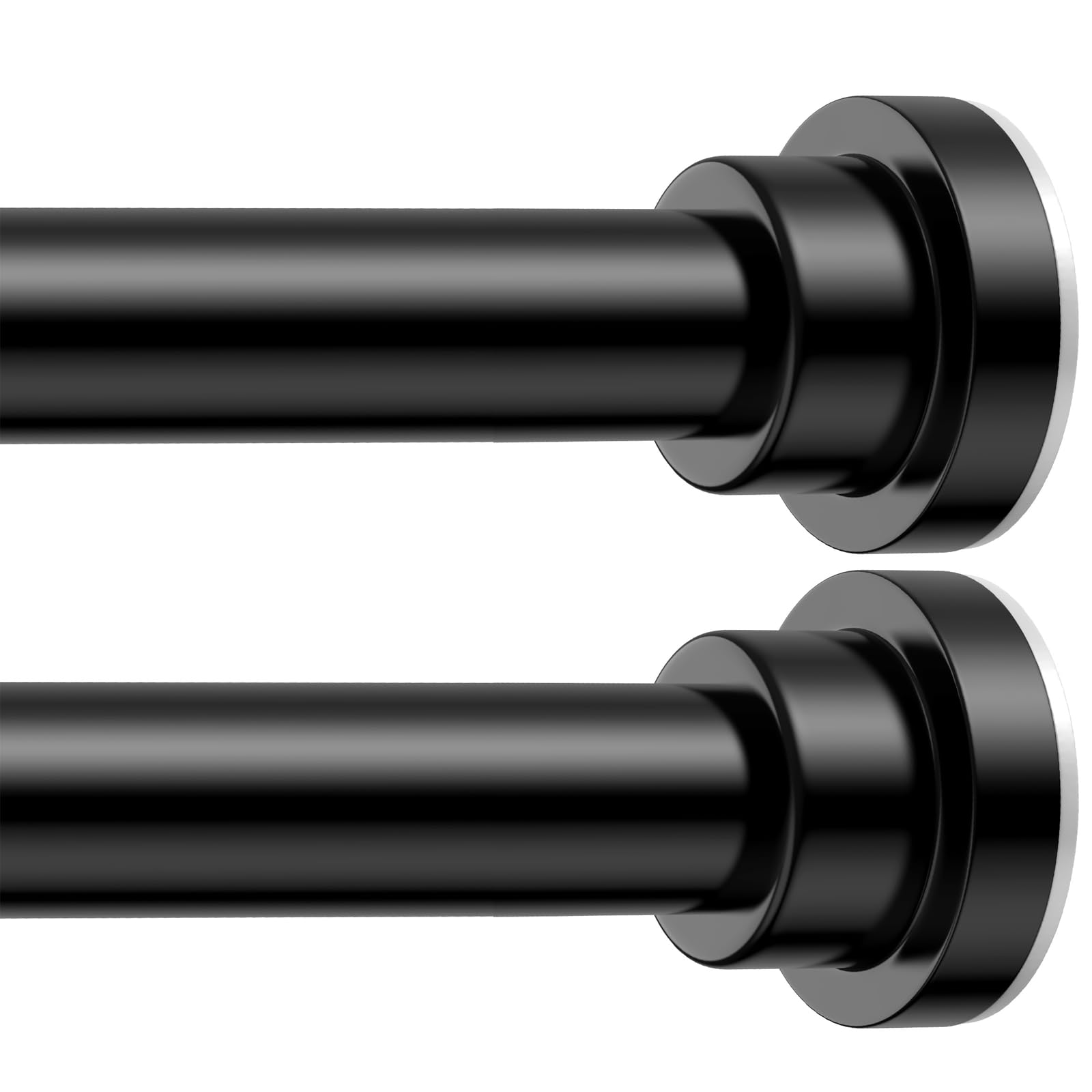 Photo 1 of 2-Pack Black Shower Curtain Rod 46-78 Inch - Shower Tension Rod for Bathroom, Closet, Window, Room Divider, Adjustable Shower Rod, Easy Installation, No Drilling