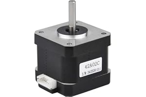 RTELLIGENT Nema 17 Stepper Motor 1PC/3PCS/5PCS, 2 Phase Step Motor Bipolar 1.5A 59.5oz.in(42Ncm) 42x42x38mm 4-Wire 30cm Long Cable for 3D Printer (1, 42A02C-XH2.54)
