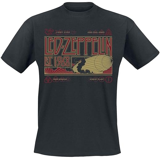 Led Zeppelin Zeppelin & Smoke Camiseta Negro