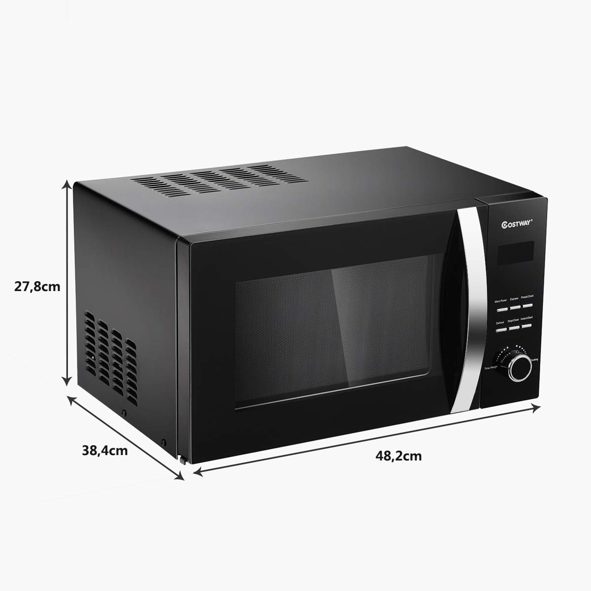 COSTWAY Microondas 23L, 800W,5 Niveles de Potencia Calentar y ...