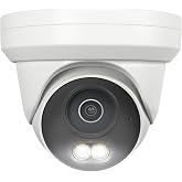 UNILOOK 4K PoE Security Camera, 8MP Turret IP Camera Outdoor Indoor Wired | 100ft Smart Color Night Vision, Human/Vehicle Detection, IP66 Built-in Audio, @20fps, Wide Angle, Metal Housing, NDAA