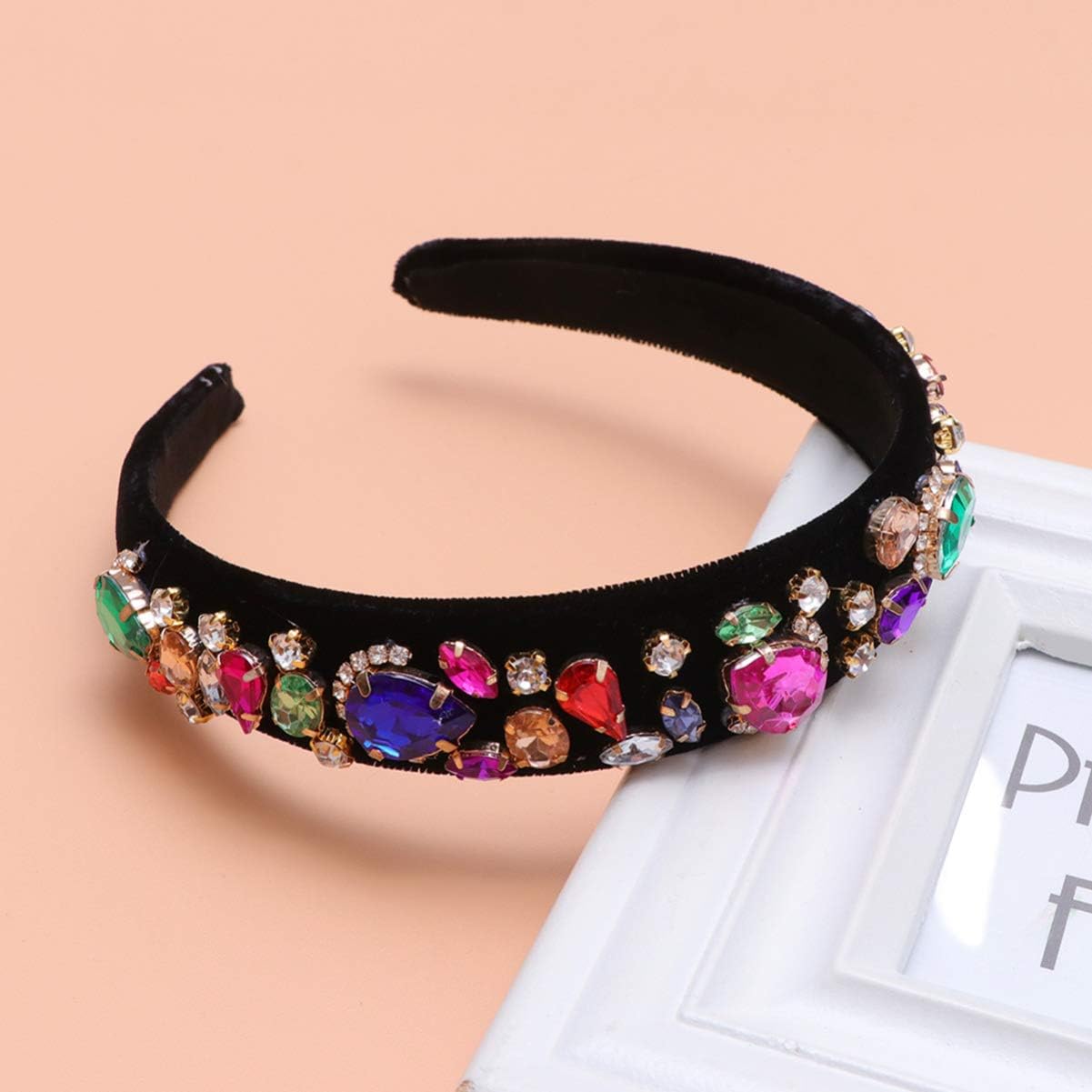 Lurrose Pearl Hair Hoop Diamond Hair Accessory for Woman Girl Decoration for Ladies Headbands and Special Occasions Like Christmas Accessories for Women - Image 4