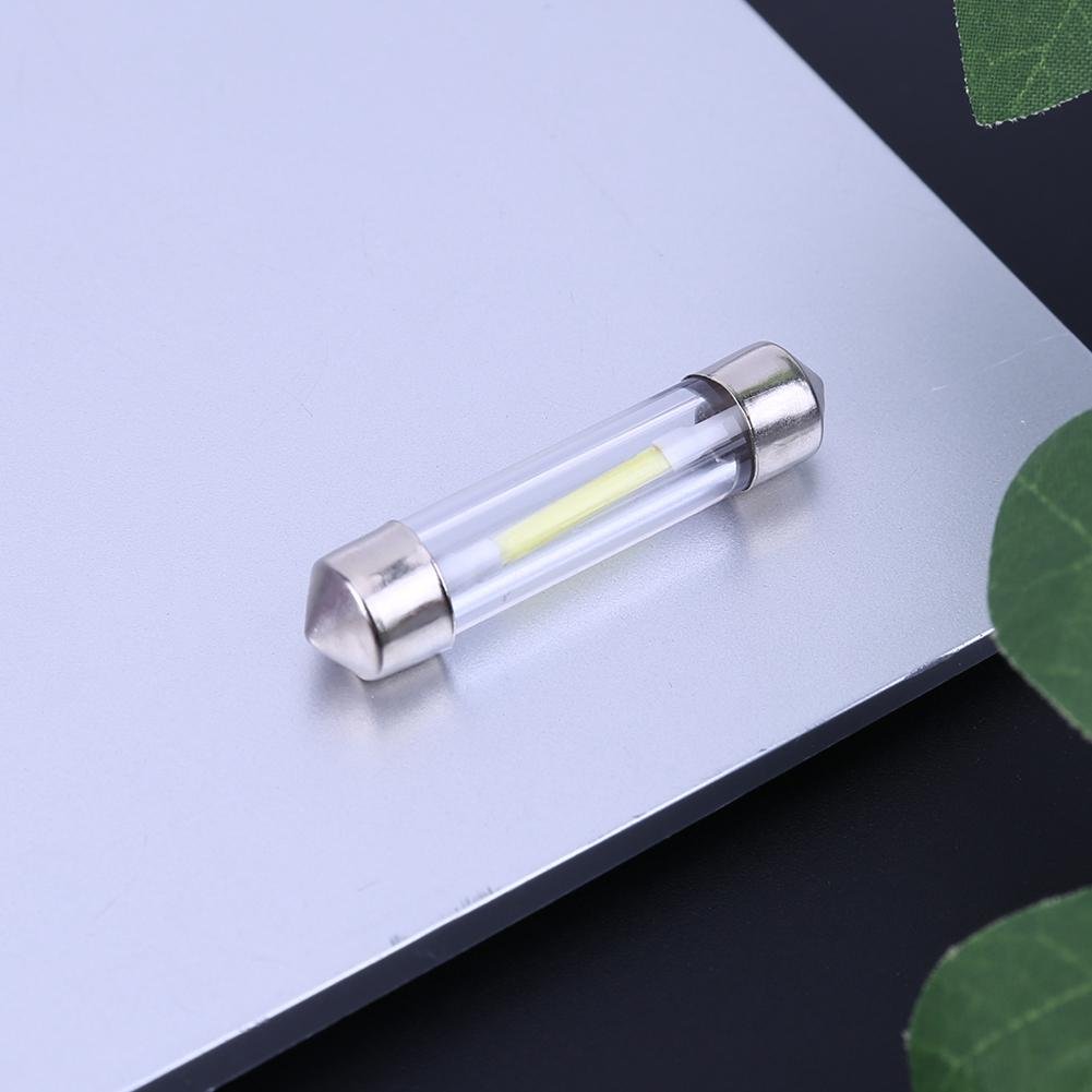 Starnearby 10PCS bianco COB LED auto interno lente in vetro siluro luce di lettura