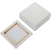 SL crafts Artist Stretched Canvas 8x8 Inch Stretched Blank Canvas Wooden Frame Pack of 6