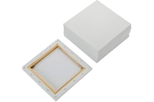 SL crafts Artist Stretched Canvas 8x8 Inch Stretched Blank Canvas Wooden Frame Pack of 6