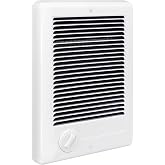 CSC151TW Electric Wall Heater Complete Unit With Thermostat | 120 Volt, 1500 Watt, 5120 BTU (Model: CSC151TW, Part: 67509)
