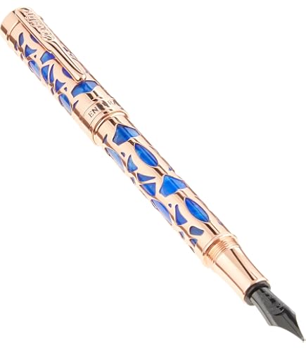 Amazon.com: Conklin Endura Deco Crest Fountain Pen in Blue, Broad
