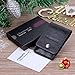 FAMILIFE 3-Piece Best 100% Stainless Steel Tweezers Set with Gift Box Travel Leather Case L08