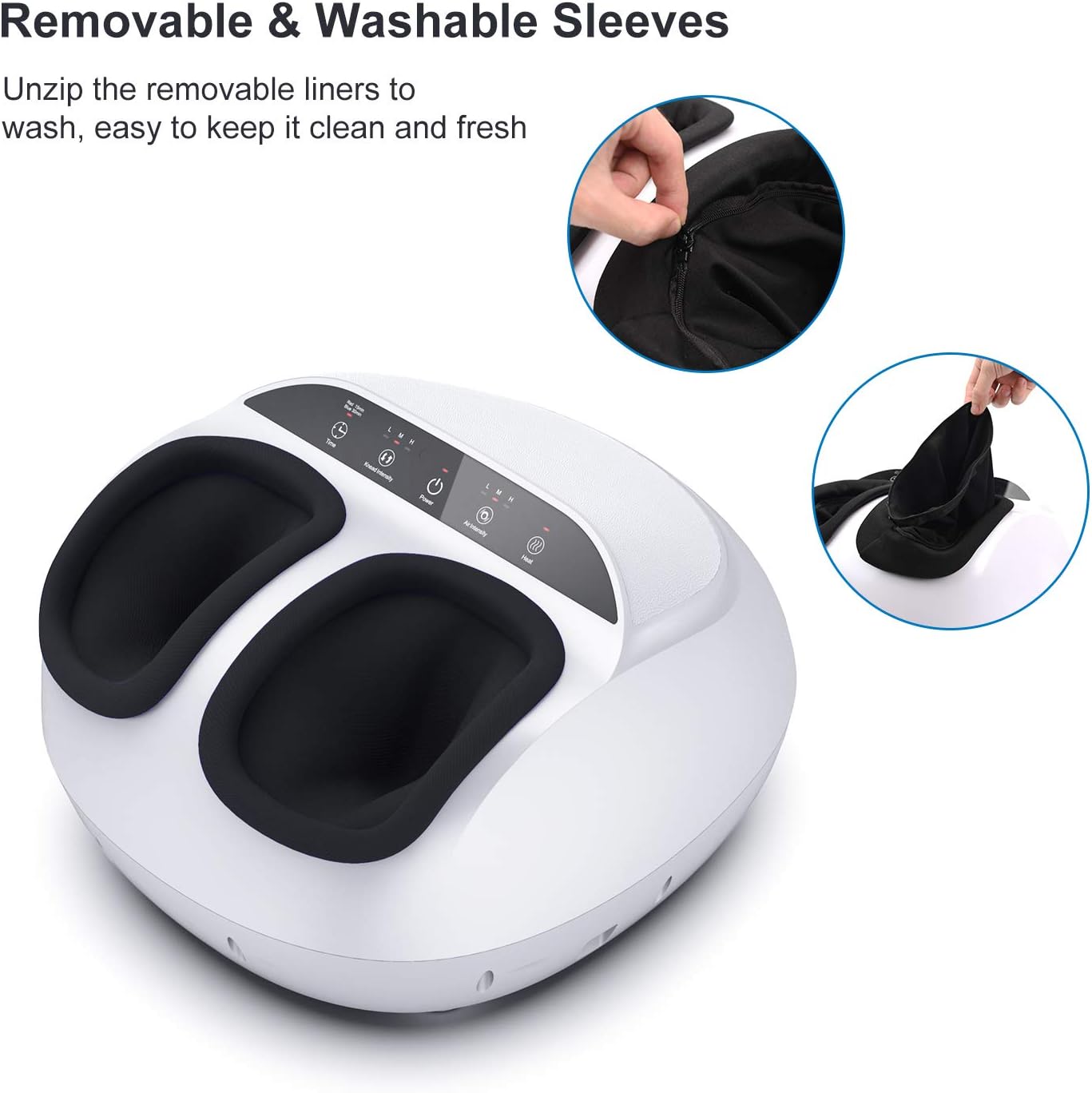 RENPHO Foot Massager Machine with Heat, Shiatsu Deep Kneading, Compression, Relieve Foot Discomforts from Plantar Fasciitis, Fits feet up to Men Size 12: Health & Personal Care