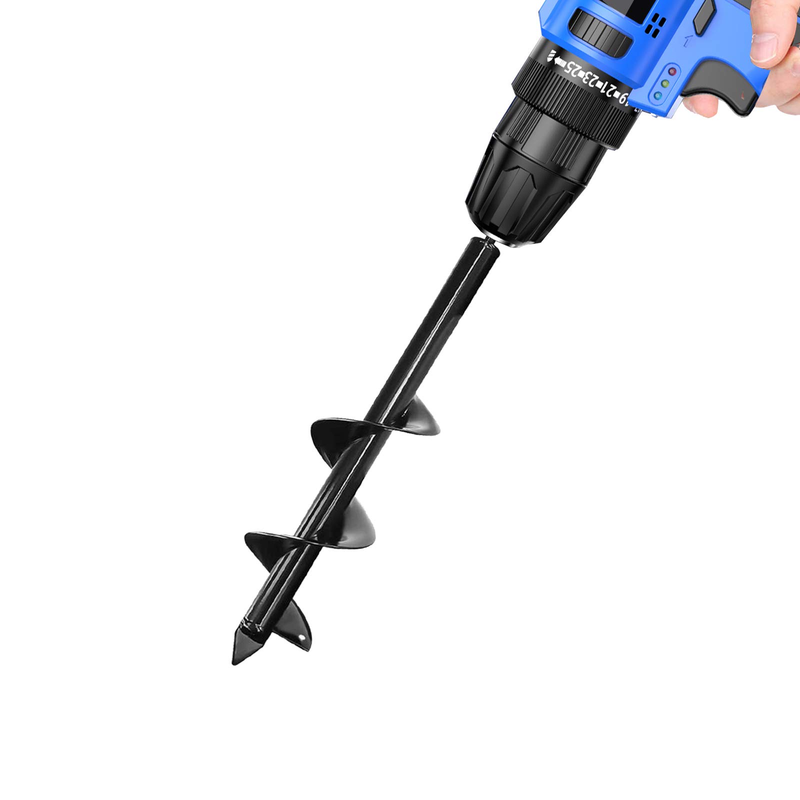 Gardening Tools Bulb Planter Auger Drill Bit for Garden Planting 3.15 x 11.81 Inches Compatible with Hand Held Electric Drill