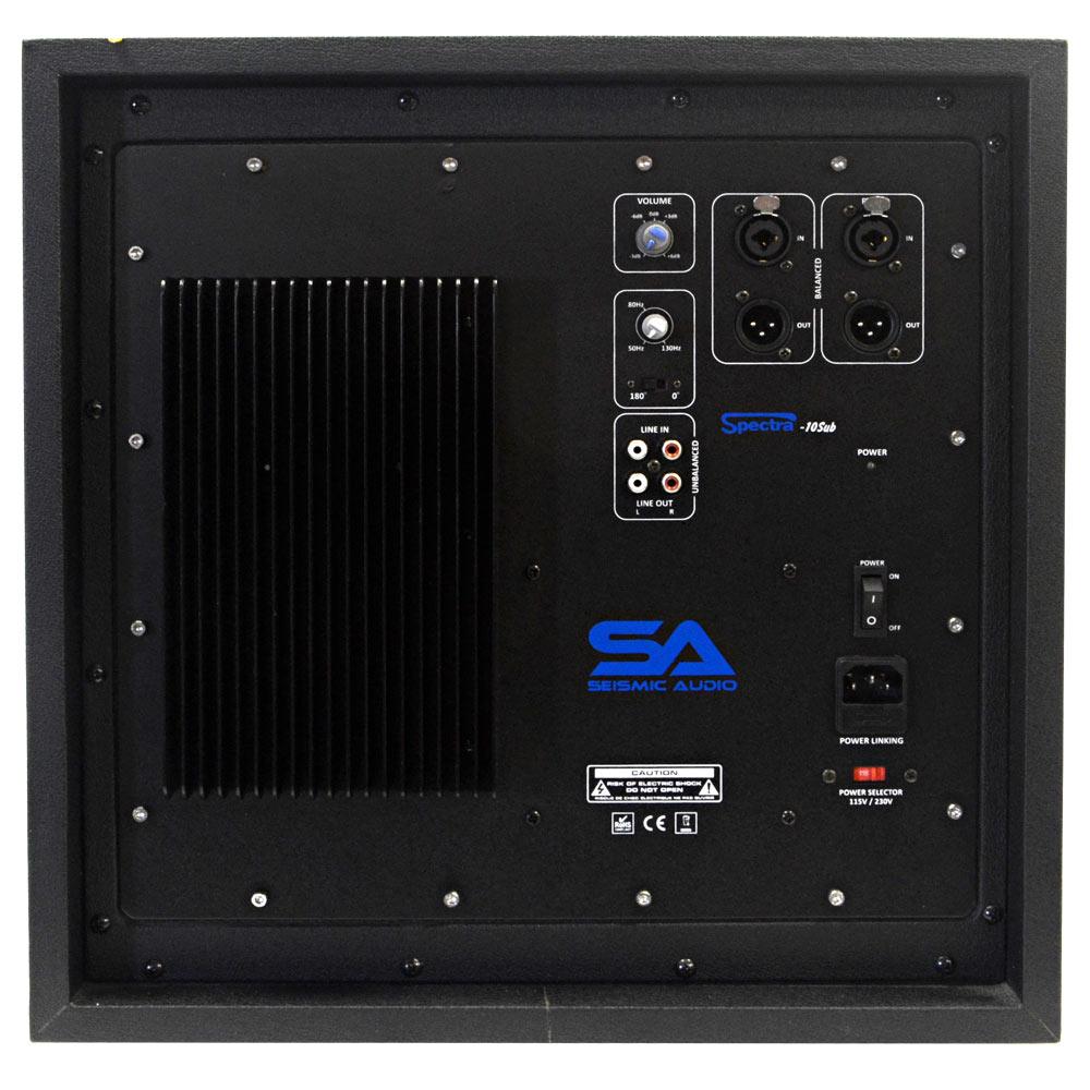 Seismic Audio Spectra10SUB Active 10 Inch Studio Subwoofer