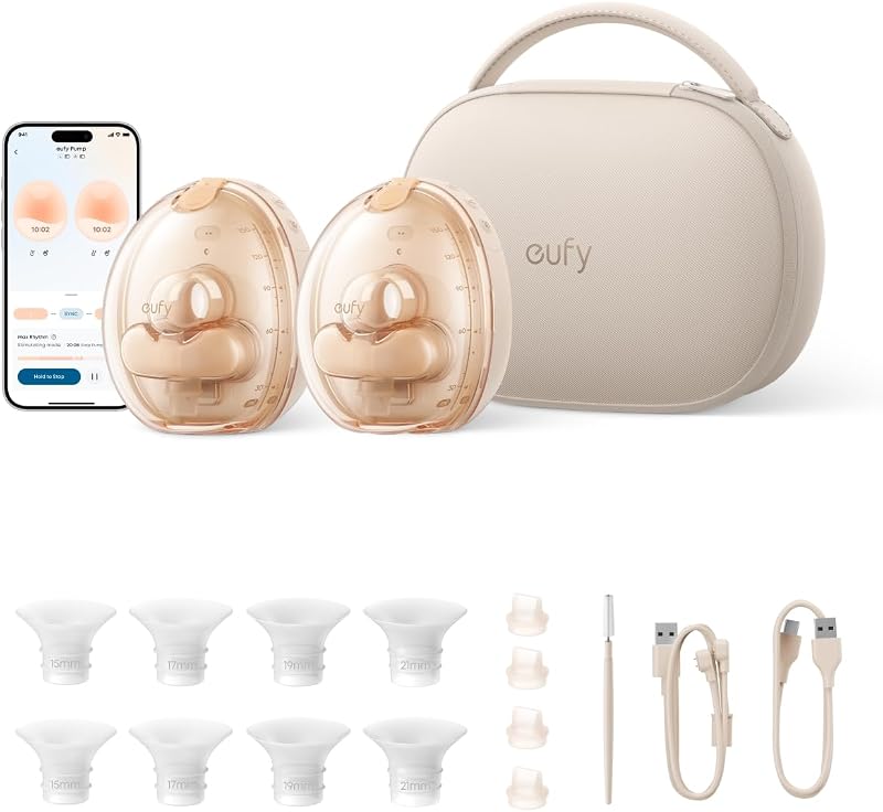 eufy Breast Pump S2 Pro Wearable Electric with Heated Massage