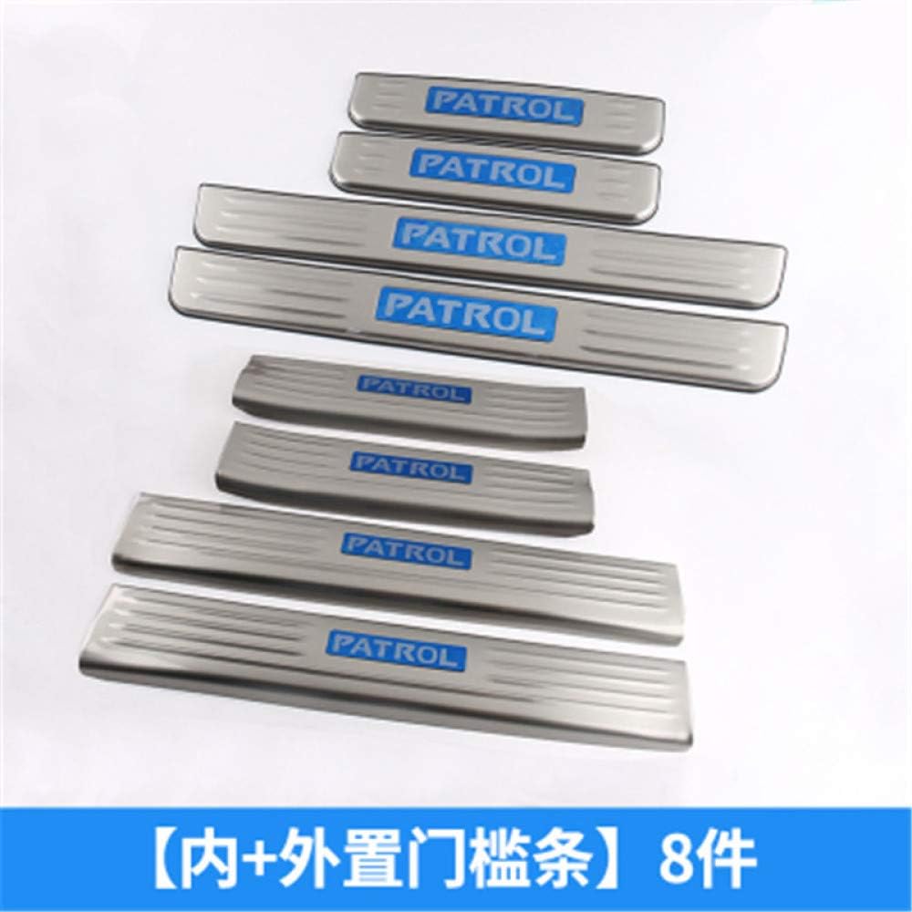 JXSMYBTB tainless Steel threshold bar welcome pedal bumper For Nissan Patrol y62 2012 2018