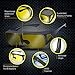 BLUPOND KNIGHT VISOR Wrap Around Oversized Sunglasses - Fit Over Safety Glasses with Flip Up (Night Driving, Yellow Lens)