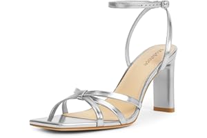 Modatope Womens Sandals Square Open Toe Chunky High Heels Strappy Ankle Strap Sandals Comfort Dress Party Shoes