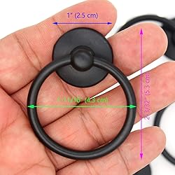 LXZ 6 PCs Cabinet Hardware Drop Ring Pulls Drawer