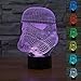 Huiyuan Lamp 3d Led for Desk Table Star War Clone Troopers Night Light 7 Color Change Lighting Lamps Gift Household Home Decoration Accessories