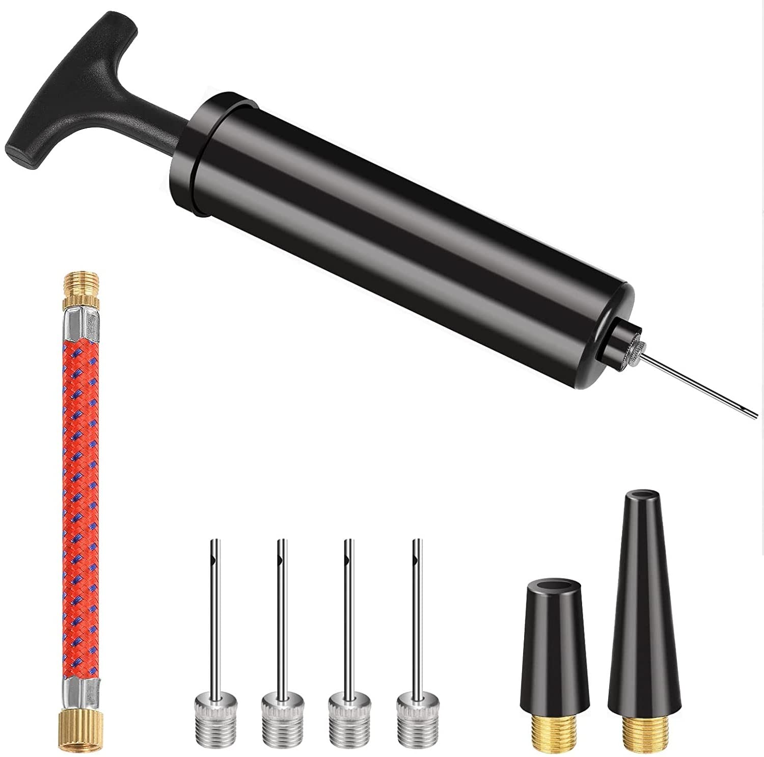 Drado Ball Pump with Needles, Air Hose, Valve Adapter - Portable Electric Inflator for Football, Basketball, Volleyball, Rugby