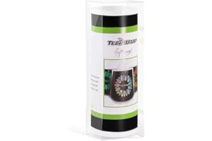 TECKWRAP Matte Black Smart Adhesive Vinyl - 5.5" x 10ft, Adhesive Decal Roll