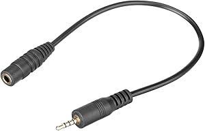 3.5mm Female to 2.5mm Male Stereo Jack Cable Adapter for Smartphone, iOS, Apple iPhone, Android, Camera, Tablets—SR-25C35