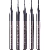 BestParts 5Pcs 1/32" 4 Flute Solid Carbide Square End Mills - AlTiN Coated | 30 Degree Helix, 1/32" Cutting Diameter, 1/8" Shank Diameter, 1/8" Length of Cut, 1-1/2" Overall Length