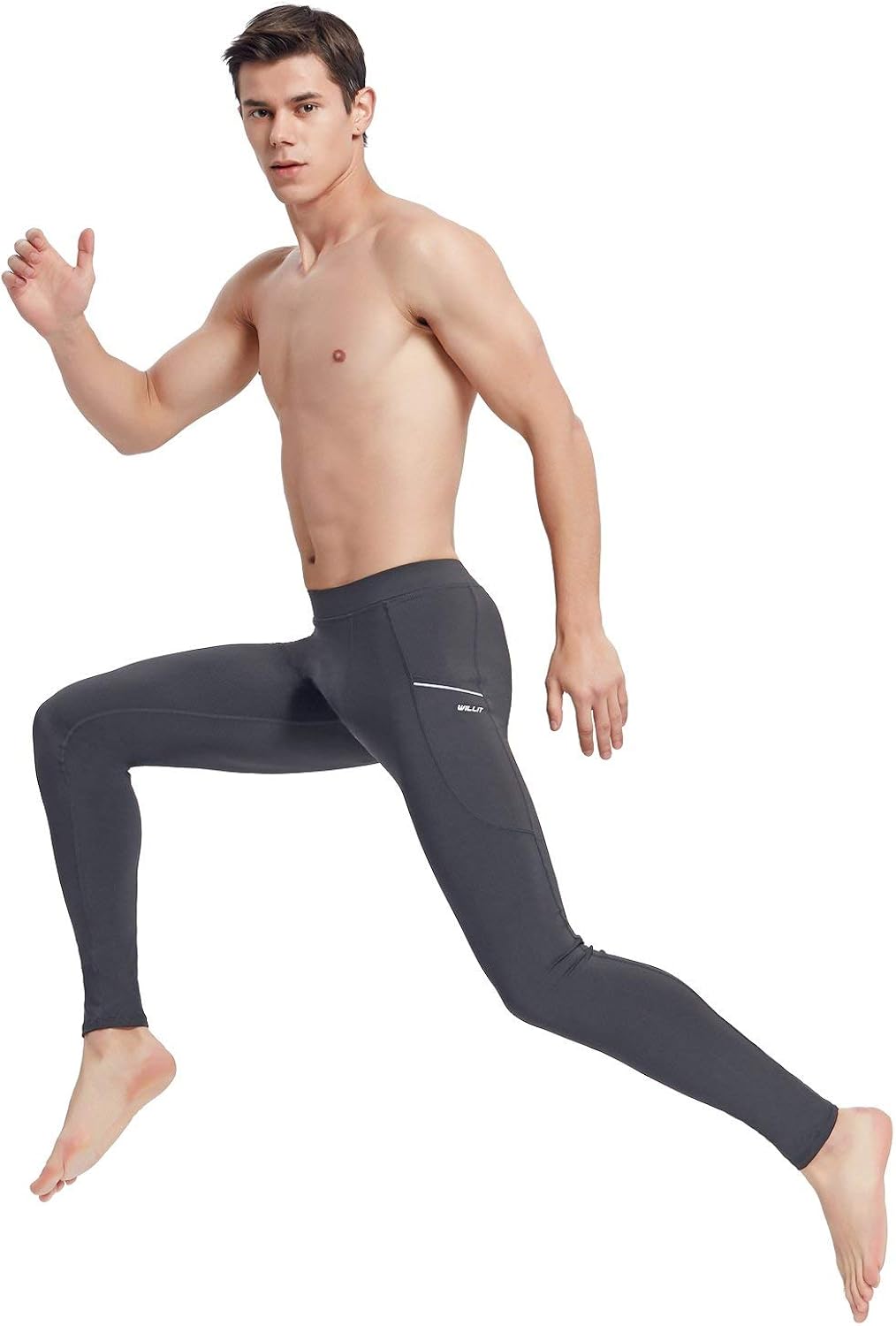 Willit Men's Active Yoga Leggings Pants Dance Running Tights with Pockets Cycling Workout Pants Quick Dry : Clothing