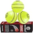 Soft Rubber Cricket Ball for Practice | Outdoor & Indoor Practice Cricket Ball with Core & Stitched Seam | Realistic Feel, True Bounce & Swing for Practice, Honing Skills & Family Fun