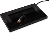 G-PLUG Cable Pass Through Wall Plate Brush Black Double Gang