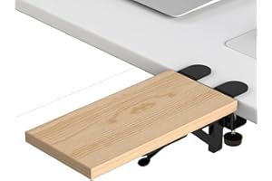 WITPOCE OUGIC Ergonomic Desk Extension Tray, 30 x 15 cm, Clamp Without Perforation, Foldable Keyboard Drawer Tray, Wrist Rest, Computer Stand