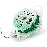 100m Garden Cable Ties & Cutters, Reusable Green Wire Twist Ties for Climbing Plants & Home Organization