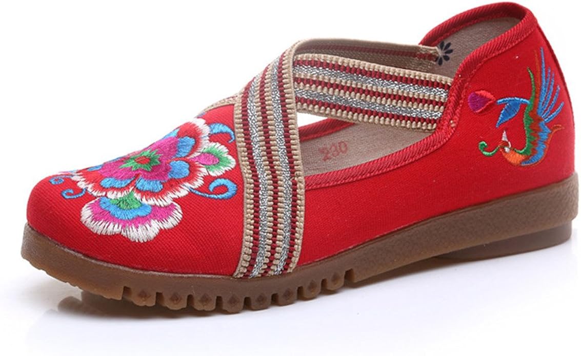 embroidered canvas shoes