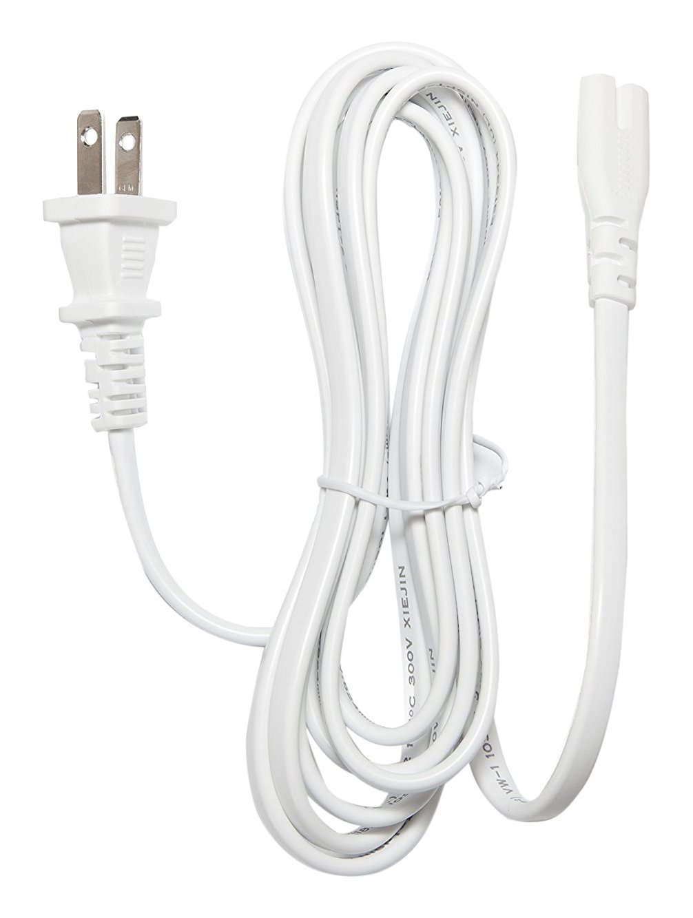 OMNIHIL OHMNISPT2 AC Cable Replacement Power Cord 2 Prong, White