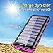 Portable Charger 24000mAh Solar Power Bank, 2 Input & 3 Output USB Phone Charger,ALLSOLAR External Battery Pack, iSmart 2.0 Tech Fast Charging for iPhone,iPad & Samsung Galaxy & More - Purple