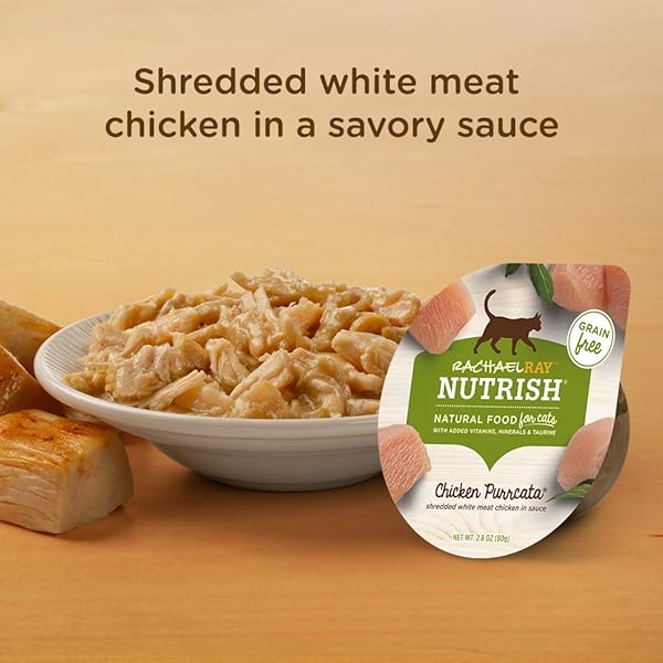 RACHAEL RAY NUTRISH NATURAL WET CAT FOOD, CHICKEN PURRCATA, GRAIN FREE, 2.8 OZ. TUB