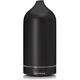 Kotanical Black Stone Essential Oil Diffuser &ndash; Ceramic Aromatherapy Diffuser with Ultrasonic Mist, LED Ambient Light &amp; Auto Shut-Off for Home, Bedroom, Office