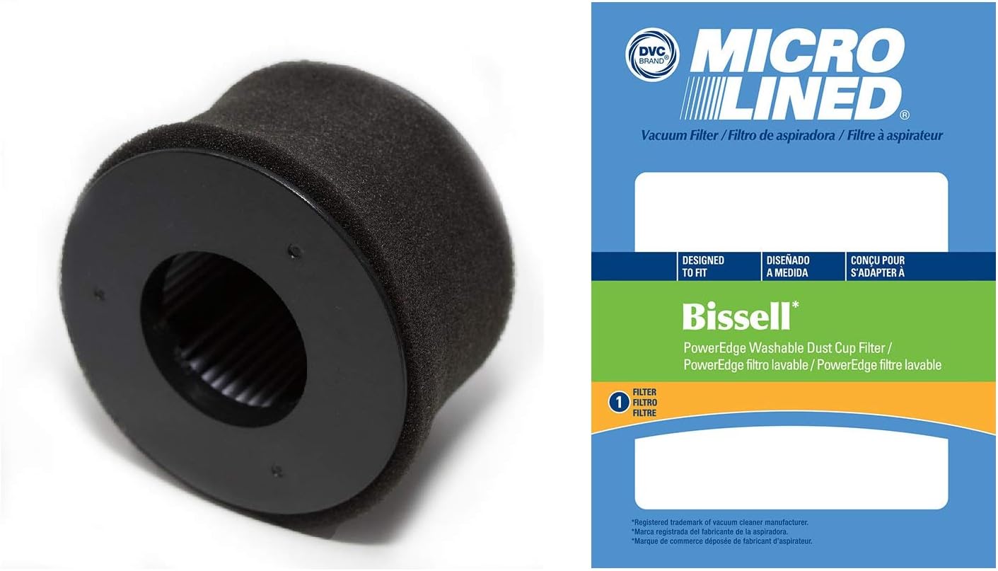 DVC Replacement Filter 54A2 Fits Bissell PowerEdge and Hard Floor Expert Stick Vac 81L2, 81L21, 81L22, 81L28, 81L2A, 81L2T, 81L2W - 1 Filter